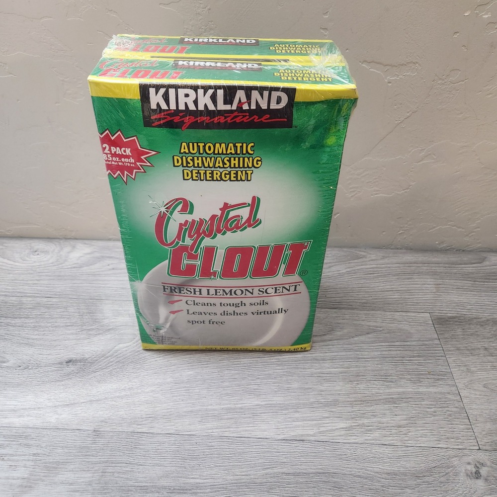 Kirkland Signature Discontinued XL 2 Pack Crystal Clout  Dishwashing Lemon Scent
